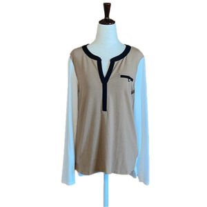 Jones New York Signature Block Style Modal Blend T Shirt Sz. MD